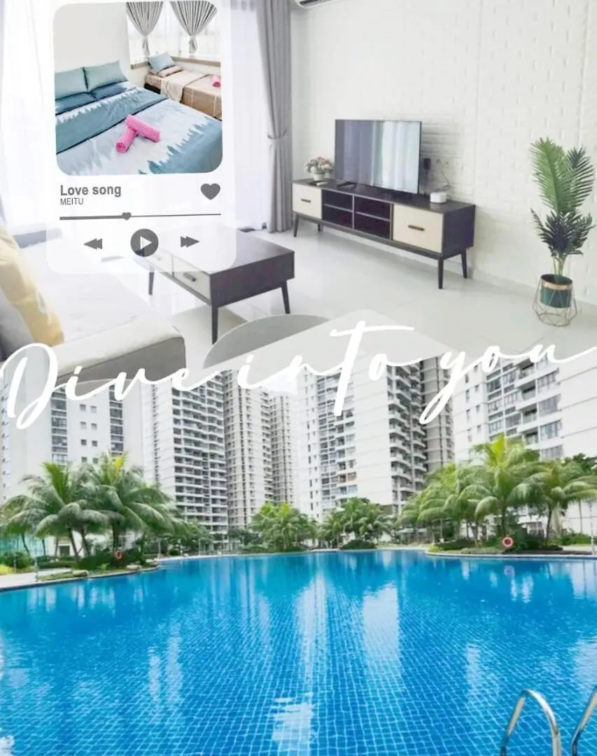 Apartament 15Johor, Near Ciq, Danga Bay Free Parking 2Br6Pax Johor Bahru